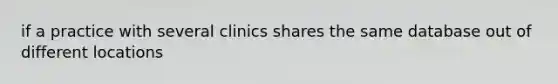 if a practice with several clinics shares the same database out of different locations