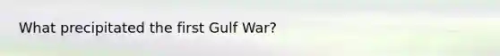 What precipitated the first Gulf War?