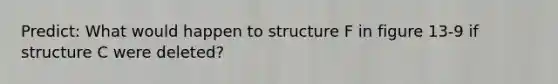 Predict: What would happen to structure F in figure 13-9 if structure C were deleted?