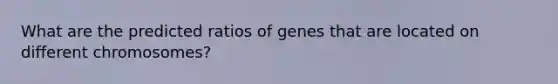 What are the predicted ratios of genes that are located on different chromosomes?