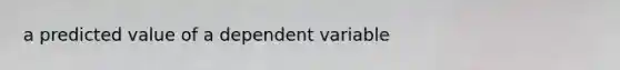 a predicted value of a dependent variable