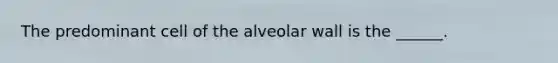 The predominant cell of the alveolar wall is the ______.