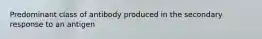 Predominant class of antibody produced in the secondary response to an antigen