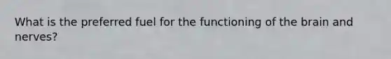 What is the preferred fuel for the functioning of the brain and nerves?