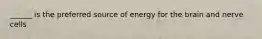 ______ is the preferred source of energy for the brain and nerve cells