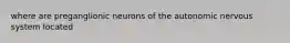 where are preganglionic neurons of the autonomic nervous system located