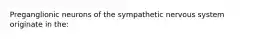 Preganglionic neurons of the sympathetic nervous system originate in the: