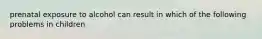 prenatal exposure to alcohol can result in which of the following problems in children