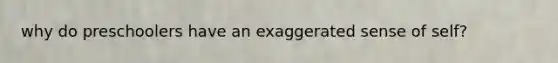 why do preschoolers have an exaggerated sense of self?
