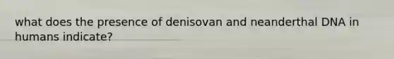 what does the presence of denisovan and neanderthal DNA in humans indicate?