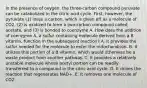 In the presence of oxygen, the three‐carbon compound pyruvate can be catabolized in the citric acid cycle. First, however, the pyruvate (1) loses a carbon, which is given off as a molecule of CO2, (2) is oxidized to form a two‐carbon compound called acetate, and (3) is bonded to coenzyme A. How does the addition of coenzyme A, a sulfur‐containing molecule derived from a B vitamin, function in the subsequent reaction? A. It provides the sulfur needed for the molecule to enter the mitochondrion. B. It utilizes this portion of a B vitamin, which would otherwise be a waste product from another pathway. C. It provides a relatively unstable molecule whose acetyl portion can be readily transferred to a compound in the citric acid cycle. D. It drives the reaction that regenerates NAD+. E. It removes one molecule of CO2.