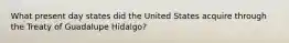 What present day states did the United States acquire through the Treaty of Guadalupe Hidalgo?