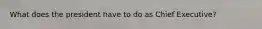 What does the president have to do as Chief Executive?