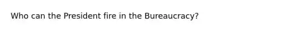 Who can the President fire in the Bureaucracy?