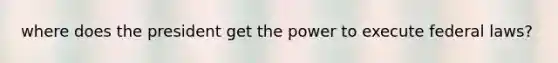 where does the president get the power to execute federal laws?