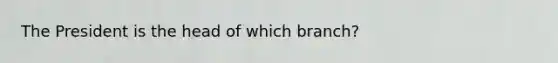 The President is the head of which branch?