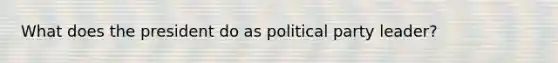 What does the president do as political party leader?