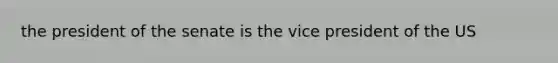 the president of the senate is the vice president of the US