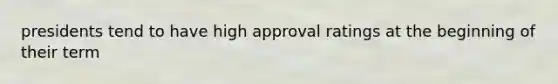 presidents tend to have high approval ratings at the beginning of their term