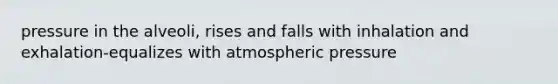 pressure in the alveoli, rises and falls with inhalation and exhalation-equalizes with atmospheric pressure