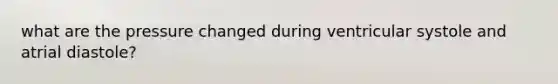 what are the pressure changed during ventricular systole and atrial diastole?