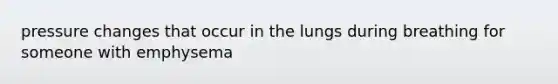pressure changes that occur in the lungs during breathing for someone with emphysema