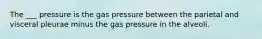 The ___ pressure is the gas pressure between the parietal and visceral pleurae minus the gas pressure in the alveoli.