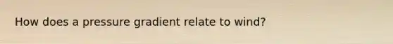 How does a pressure gradient relate to wind?