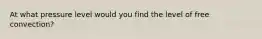 At what pressure level would you find the level of free convection?