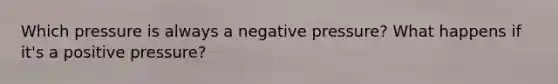 Which pressure is always a negative pressure? What happens if it's a positive pressure?