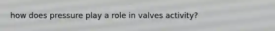 how does pressure play a role in valves activity?