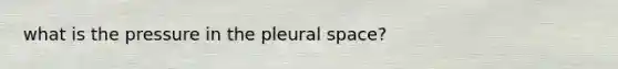 what is the pressure in the pleural space?