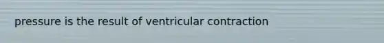 pressure is the result of ventricular contraction