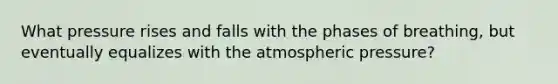 What pressure rises and falls with the phases of breathing, but eventually equalizes with the atmospheric pressure?