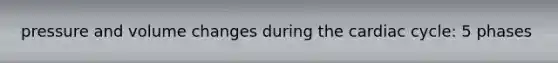 pressure and volume changes during the cardiac cycle: 5 phases