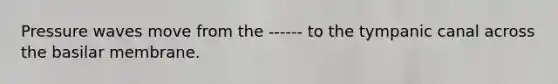 Pressure waves move from the ------ to the tympanic canal across the basilar membrane.