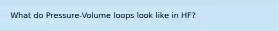 What do Pressure-Volume loops look like in HF?