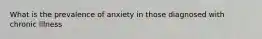 What is the prevalence of anxiety in those diagnosed with chronic illness