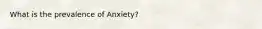 What is the prevalence of Anxiety?