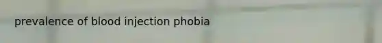 prevalence of blood injection phobia