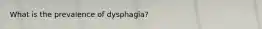 What is the prevalence of dysphagia?