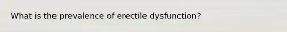 What is the prevalence of erectile dysfunction?