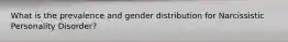 What is the prevalence and gender distribution for Narcissistic Personality Disorder?