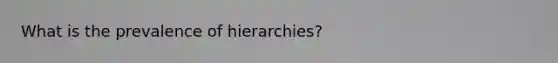 What is the prevalence of hierarchies?