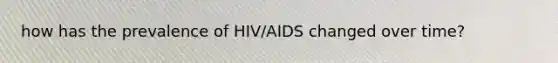 how has the prevalence of HIV/AIDS changed over time?