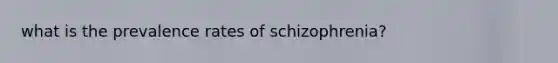 what is the prevalence rates of schizophrenia?