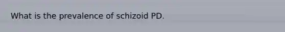 What is the prevalence of schizoid PD.