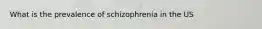 What is the prevalence of schizophrenia in the US