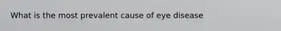 What is the most prevalent cause of eye disease