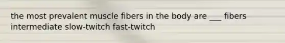 the most prevalent muscle fibers in the body are ___ fibers intermediate slow-twitch fast-twitch